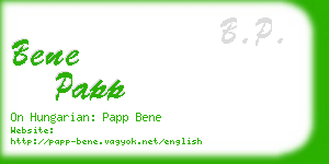 bene papp business card
